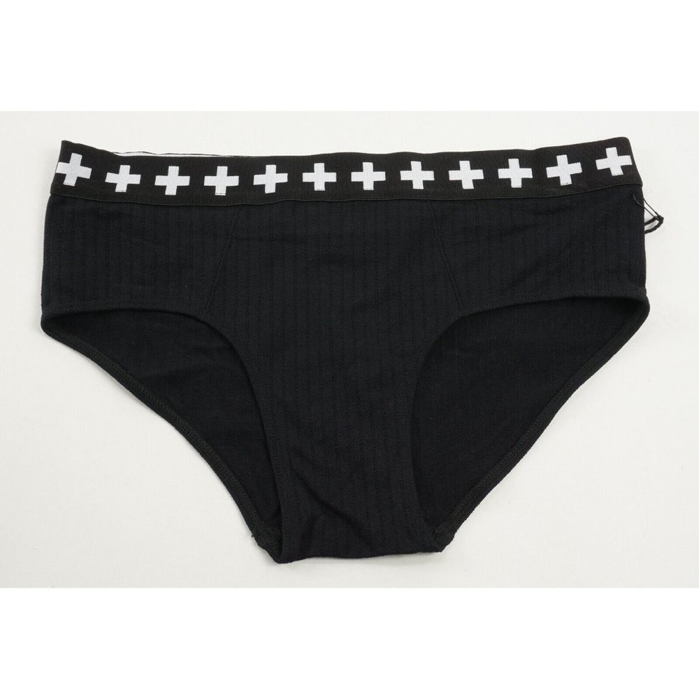 New BP + Wild Fang Hipster Briefs Women's Size S Small Black Nylon Cross Print
